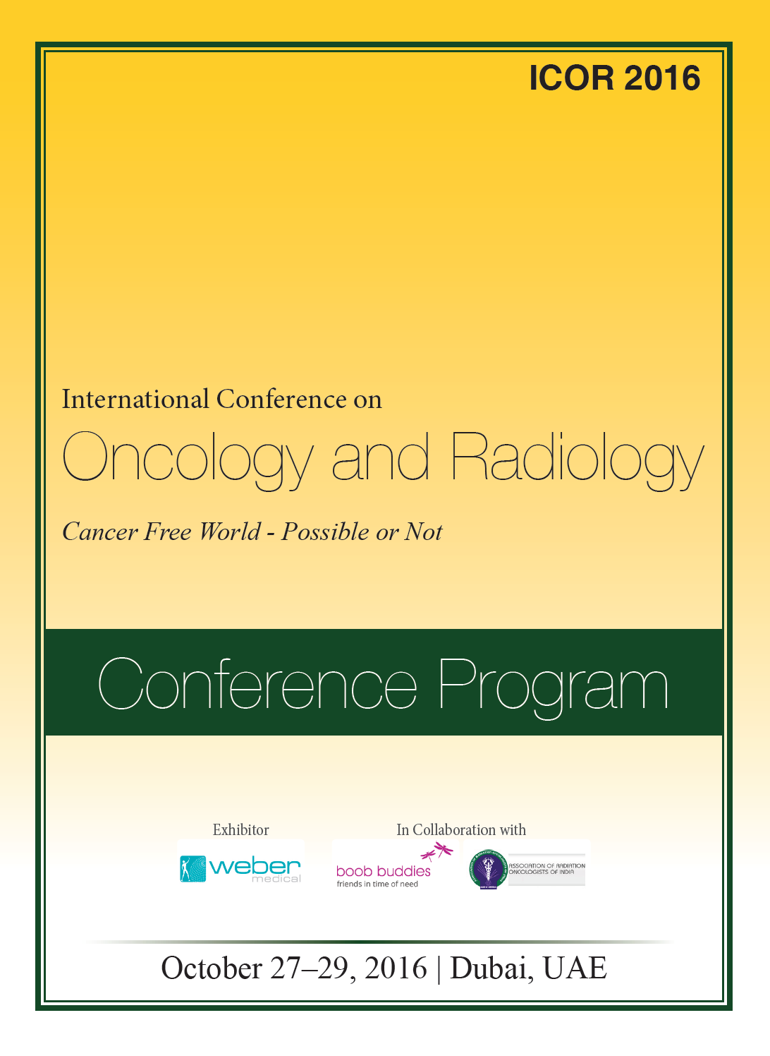 International Conference on Oncology and Radiology  Program